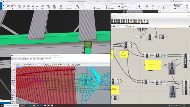 04 – resultaat in Tekla met frame koker