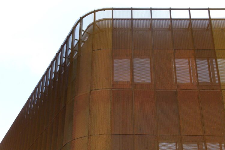 Corten steel facade expanded metal