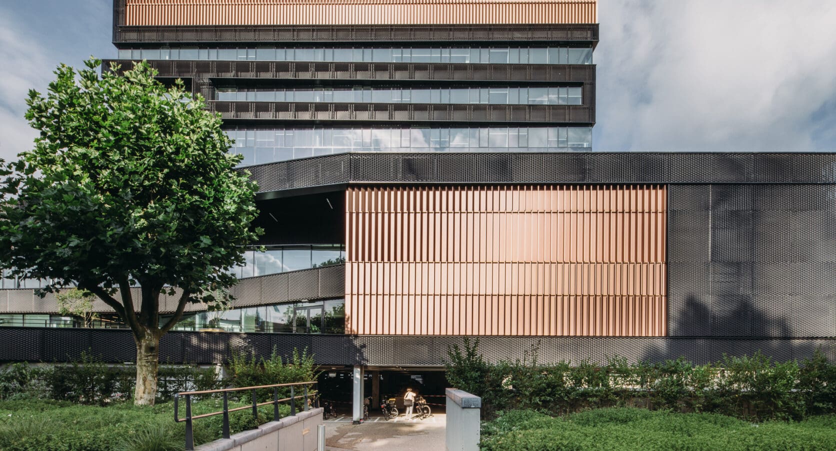 expanded metal facade