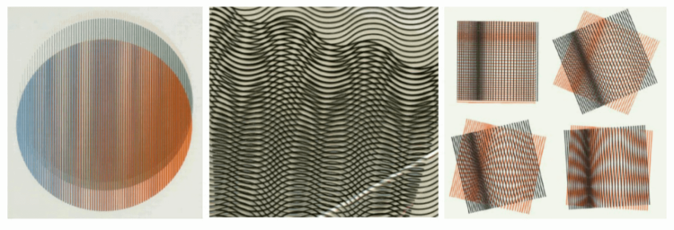 Expanded metal moire effect